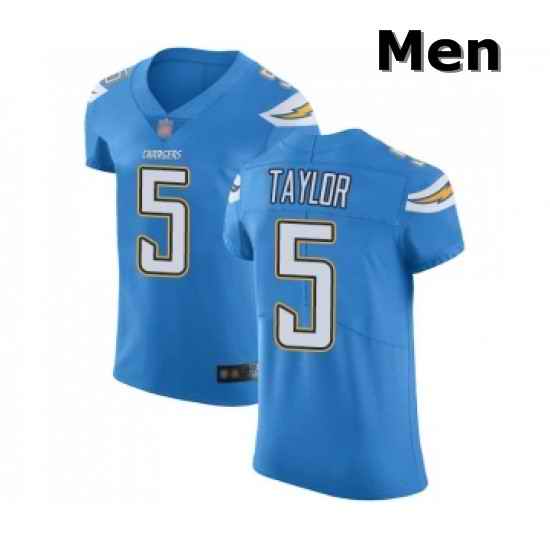 Men Los Angeles Chargers 5 Tyrod Taylor Electric Blue Alternate Vapor Untouchable Elite Player Football Jersey